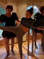 Hairy stepmom Joanne gets a naughty massage from her hot young lesbian stepdaughter Jessie Clark